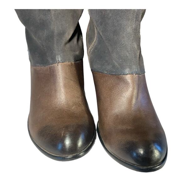 Fergie Women's Rustic Western Brown Leather Boots 10 - Picture 2 of 9